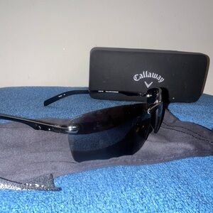 Callaway Golf Black Sunglasses with case and cloth case